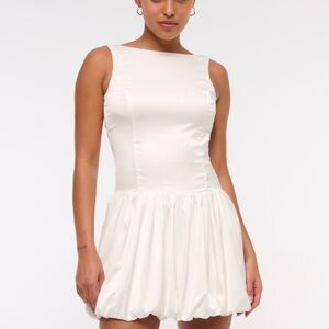 Abercrombie & Fitch Ivory Satin Dress